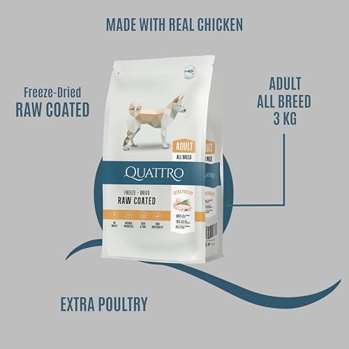 Quattro Super Premium Large Breed Adult Dog Food, Extra Poultry, 3 kg - Image 2