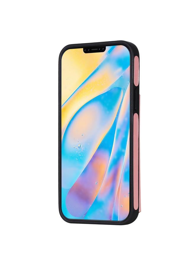 زبون جراب لهاتف iPhone 12 mini، جراب واقٍ بنقشة ست قطط مع حامل وفتحات للبطاقات وإطار للصور - Image 3