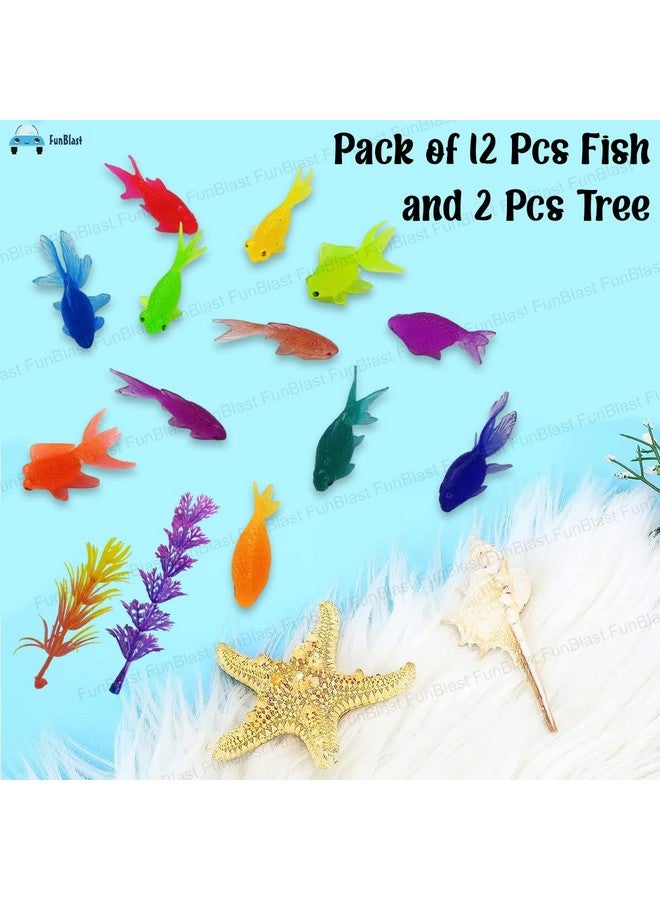 FunBlast Little Cute Fish Toys - Pack of 12 Pcs Aquatic Sea Animal Toy for Kids, Sea Marine Animal Figure Playing Set for Kids, Sea Creatures Action Toys for 3+ Years Old Kids, Boys, Girls - Image 4