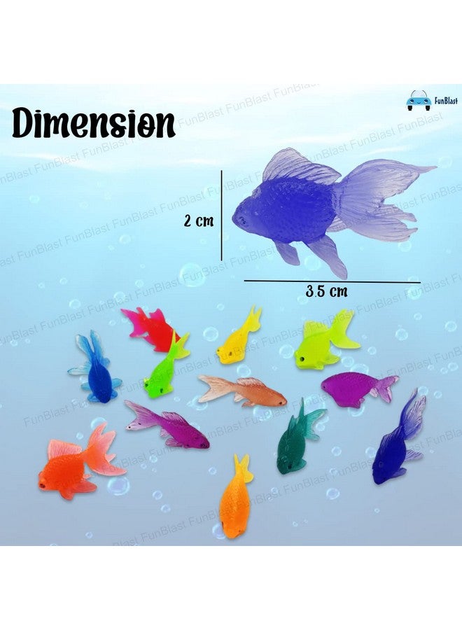 FunBlast Little Cute Fish Toys - Pack of 12 Pcs Aquatic Sea Animal Toy for Kids, Sea Marine Animal Figure Playing Set for Kids, Sea Creatures Action Toys for 3+ Years Old Kids, Boys, Girls - Image 2