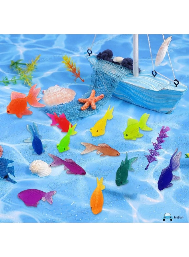 FunBlast Little Cute Fish Toys - Pack of 12 Pcs Aquatic Sea Animal Toy for Kids, Sea Marine Animal Figure Playing Set for Kids, Sea Creatures Action Toys for 3+ Years Old Kids, Boys, Girls - Image 5