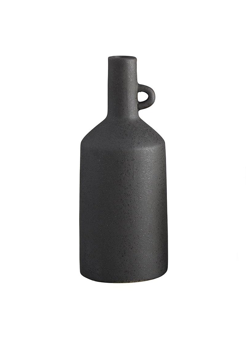 47th & Main 47th & Main Modern Pottery Jug  Narrow Mouth Stoneware Vase for Home D?cor  11.5"" Tall  Charcoal Grey 