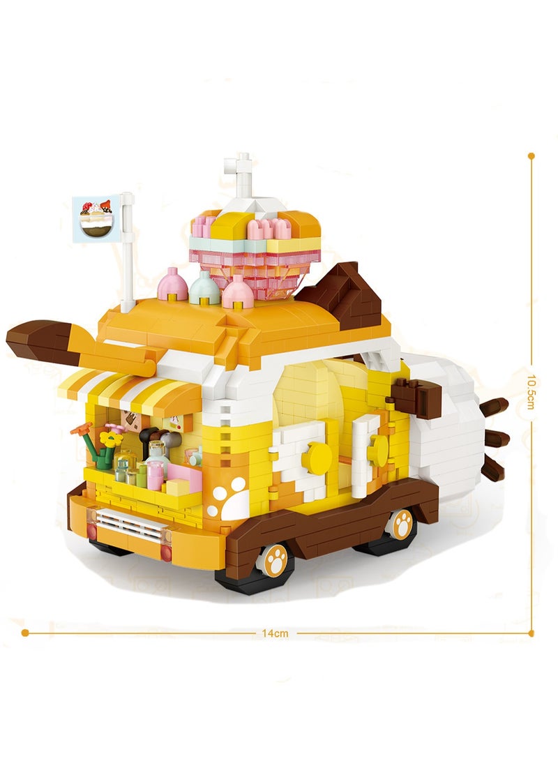 1000pcs Kitten Car Model Set Building Blocks Creative Diy Simulation Collection Building Assembly Toys Children Gift Home Furnishings - Image 2