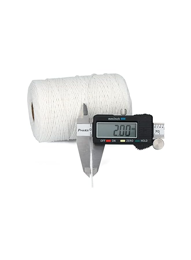 The Bros 200M (218 Yard) 12-Ply Cotton Twine String,Cooking Kitchen Twine String Craft String Baker Twine for Tying Homemade Meat,Making Sausage,DIY Craft and Gardening Applications (Natural White)  - Image 2
