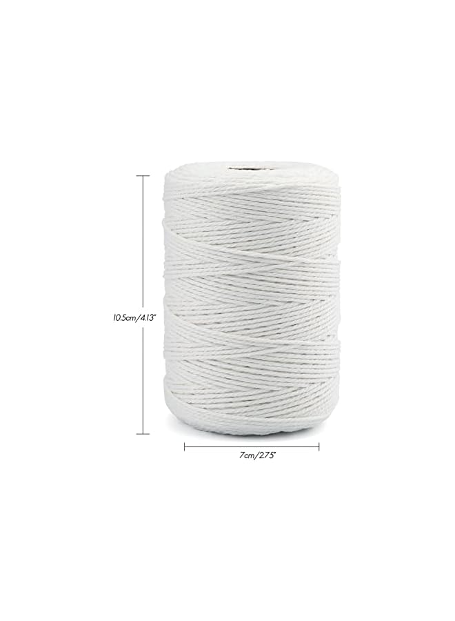 The Bros 200M (218 Yard) 12-Ply Cotton Twine String,Cooking Kitchen Twine String Craft String Baker Twine for Tying Homemade Meat,Making Sausage,DIY Craft and Gardening Applications (Natural White)  - Image 4