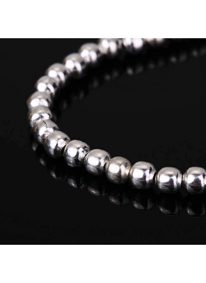 Pangda 1000 Pack 4 Mm Metal Spacer Beads Metallic Plated Round Beads Tiny Smooth Beads For Necklaces Bracelets And Jewelry Making (Silver)  - Image 5