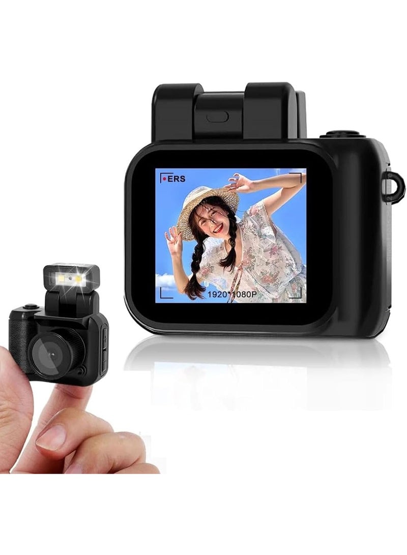 Chabeia 1080P 2MP HD Video Camera, Small Camera, Micro Mini DV DVR Camera, Mini Keychain Camera, 6 Filters Retro Camera, 160 Degree Wide Angle Lens (With 32G Memory Card, long-lasting battery, data cable, lanyard and hook) - Image 1