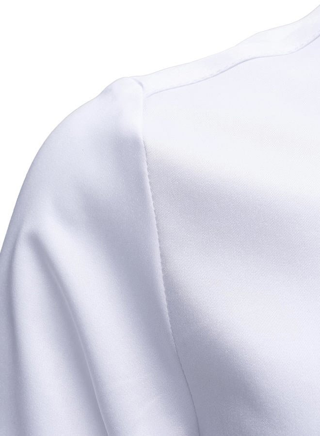 AOTIK Boys Stretch Wrinkle Free Dress Shirts Button Down Shirt Long Sleeve Formal School Uniform Shirts, White, 11-12 Years - Image 4