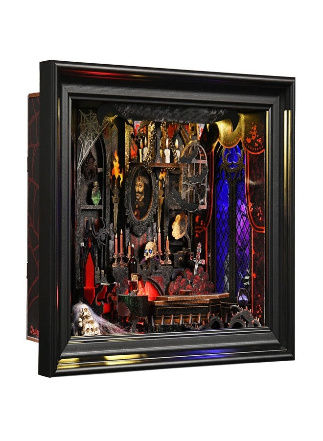 ETKVR Book Nook Kit, Picture Frame Booknook, Wall Mounted Miniature Dollhouse Kit, DIY 3D Wooden Puzzle for Home Bookshelf Decoration - Vampire - Image 1