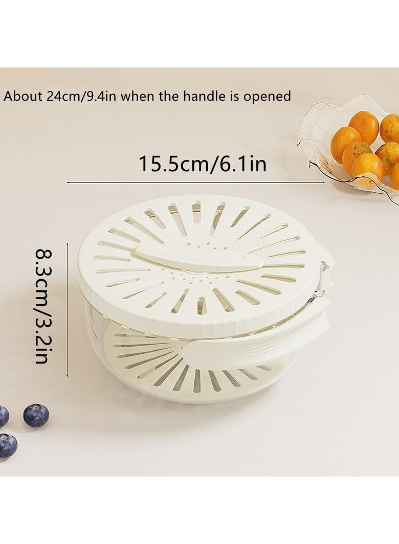 أوزيغالور مصفاة قابلة للطي مع غطاء قابل للقفل - وعاء تصفية خالي من BPA للمطبخ (بني) - Image 5