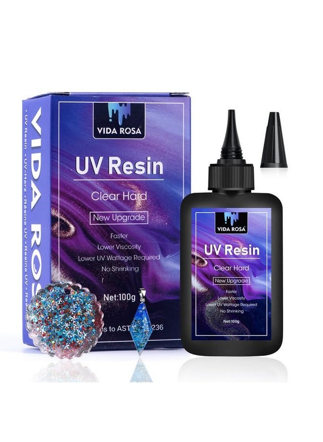 VidaRosa Uv Resin 100G Vida Rosa Resin Crystal Clear Hard Ultraviolet Curing Epoxy Resin For Jewellry Making Art Pendants Earrings Necklaces Bracelets Nail Art Accessories  - Image 1