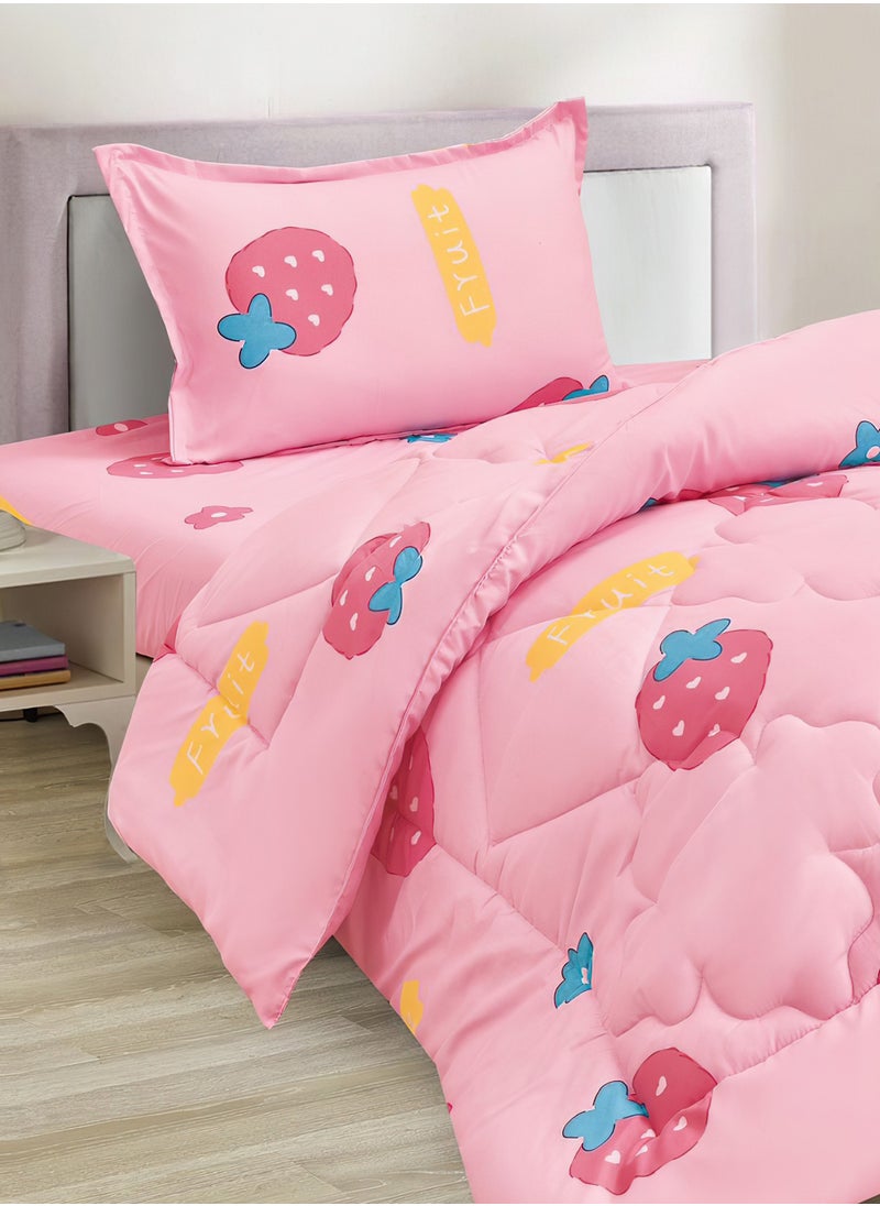 Ming Li - 3-Piece kids Medium Filling Comforter set Reversible Bed Set Single Size 170x220 cm for Boys & Girls - Image 1