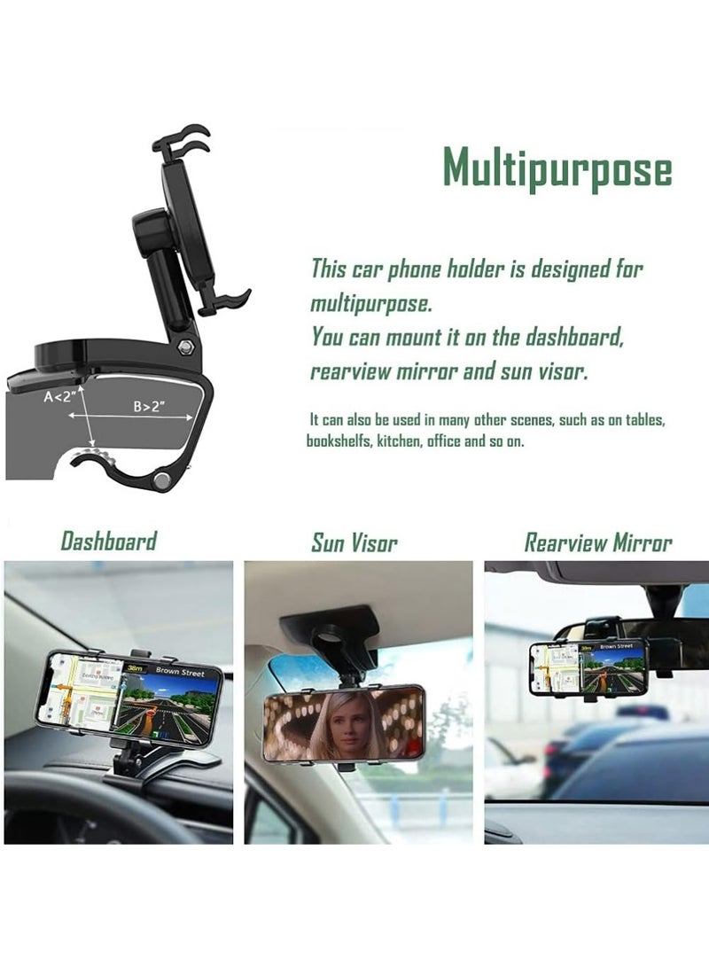 بولوز عالمية حامل الهاتف السيارة جبل,360 درجة دوران لوحة التحكم حامل الهاتف [ترقية كليب لا تسقط],سيارة الهاتف جبل ل آيفون، سامسونج، جوجل، نوكيا، و 4 إلى 7 "الهواتف الذكية - Image 2