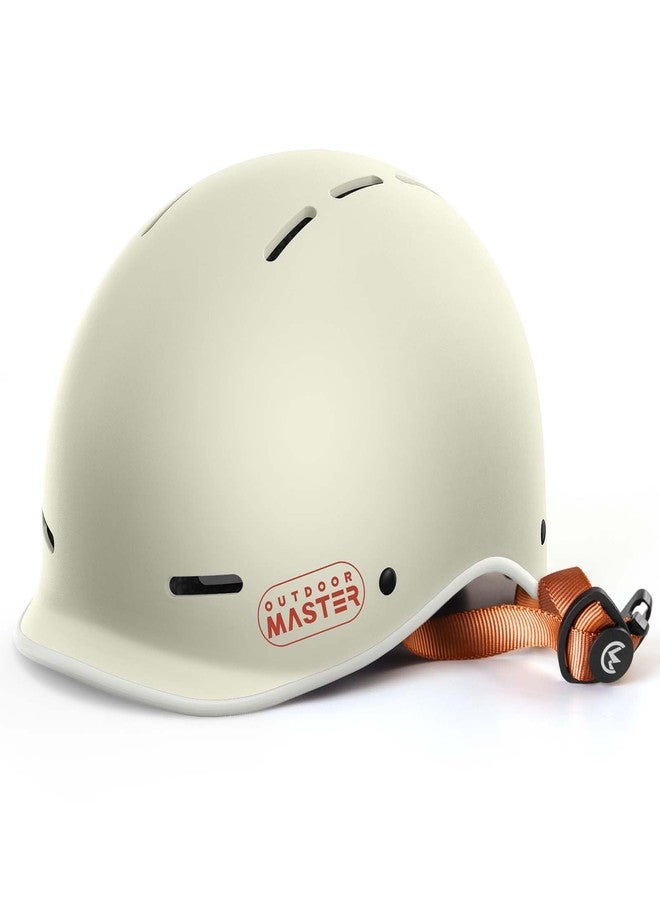 اوت دور ماستر خوذة دراجة OutdoorMaster للبالغين، خوذة قابلة للتعديل للرجال والنساء - معتمدة للسلامة للدراجات الهوائية، وألواح التزلج، ودراجات الطرق، والتزلج على العجلات، والتنقل - لون أبيض لؤلؤي، مقاس صغير - Image 1