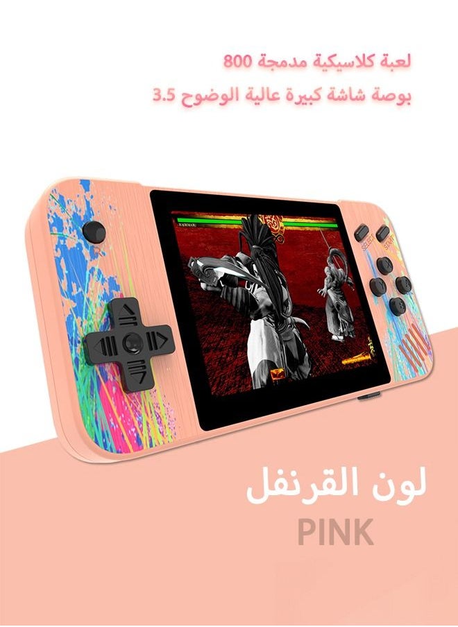 يو إل اتش واي سي - جهاز محمول بشاشة بوصة 3.5 وعصا تحكم صغيرة مع 800 لعبة كلاسيكية مدمجة رائعة كهدية للأطفال والكبار - Image 1