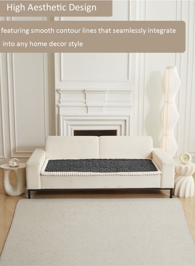 EzzySo Sofa Cover 3 Seats Sofa Slipcover 70 x 180 CM Family Friendly Couch Cover Protector Sofa Slipcover for Pets Humans Living Room Bedroom Office Decor Grey - Image 2