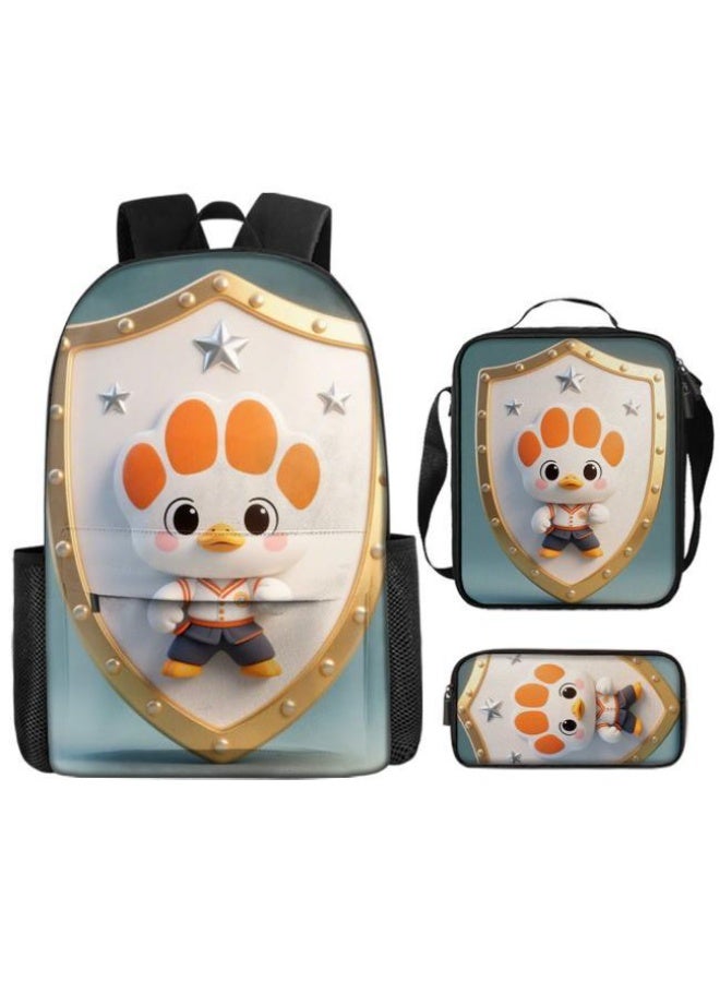 Bright Li Fire Unlock the new fashion of childish fun! Three-piece set of bags, cartoon elements for children and teenagers (students, children, friends' outings, mountain climbing, schooling, etc. can be used) - 99 - Image 2