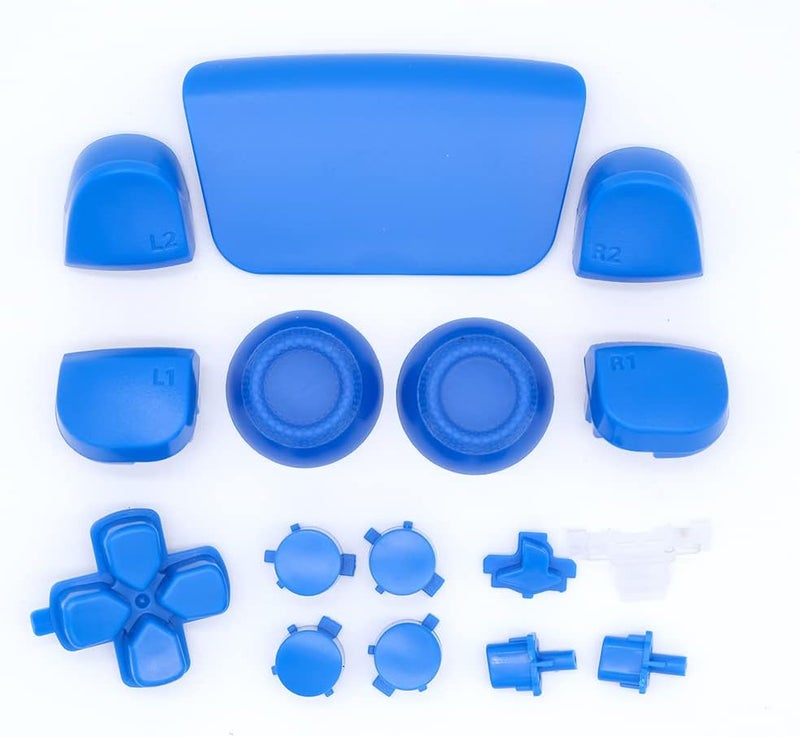 Full Buttons Set for PS5 Joysticks Dpad R1 L1 R2 L2 Direction Key ABXY Buttons Trigger Button Cap Cover for PS5 BDM-010 Game Console (Dark Blue 2)