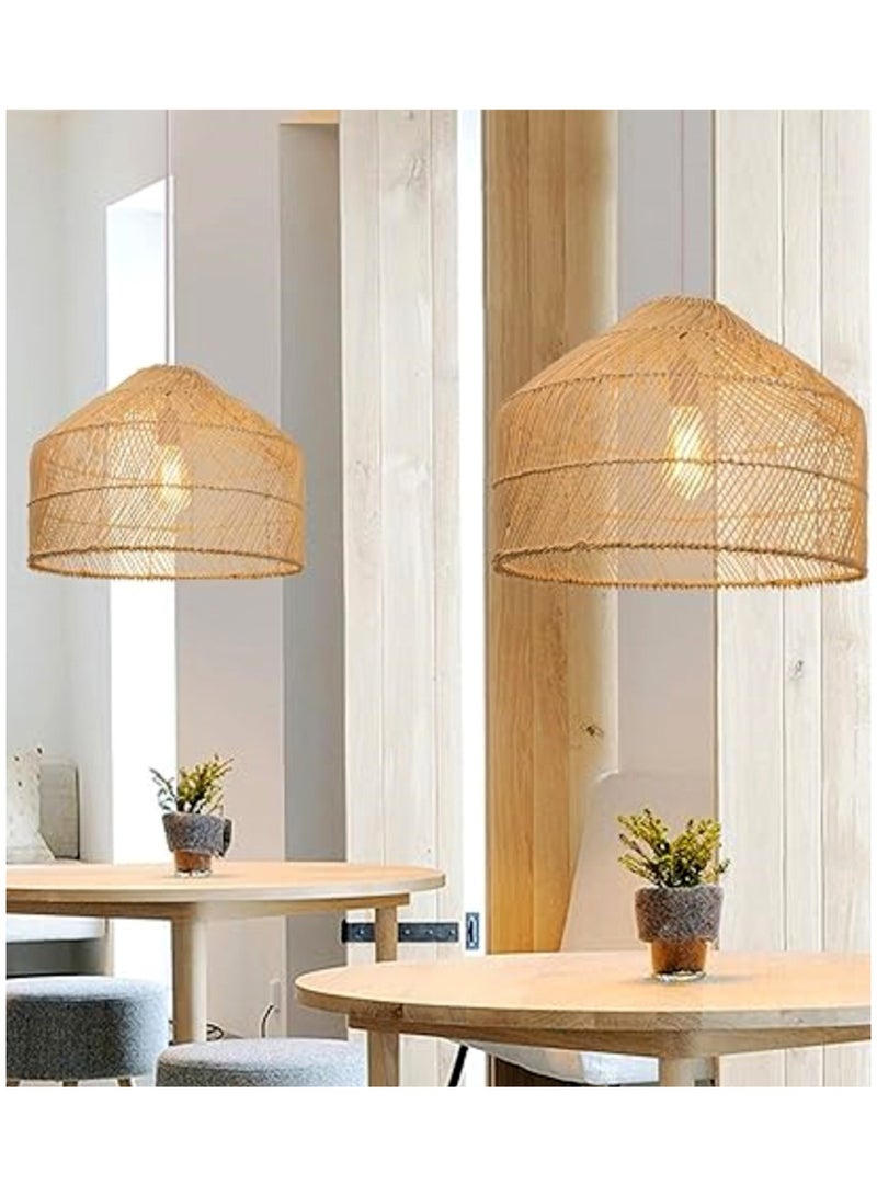 Living Set of 2 Rattan Lighting Hanging Lamp For Home - Image 4