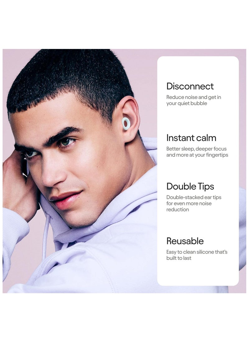 Generic - Loop Quiet 2 Plus Ear Plugs with Double Tips – Ultra-Comfy Reusable Earplugs For Sleep, Focus, Travel, Noise Sensitivity | Flexible Protection | 24 dB (SNR) Noise Reduction + 3 dB with Double Tips - Image 1