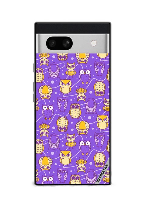 Protective Case Cover For Google Pixel 7a Night Owl Design Multicolour