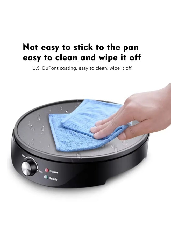 JEC Non-Stick Pan for Dosa, Pancake, Flatbreads, Crepe Maker Multi-Purpose Skillet for Grilling & Cooking, Easy Clean, Even Heat Distribution, Perfect for Breakfast & Snack 1000W - Image 4