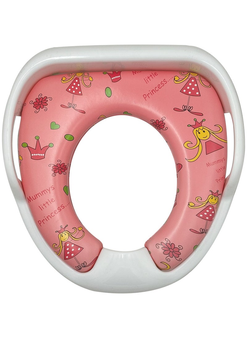 RENOVO RENOVO Portable Baby Potty Seat for Kids 1-3 Years Cushioned Potty Training Non-Slip Potty Sitting Ring with Handles Fits Round & Oval Western Toilet  - Image 1