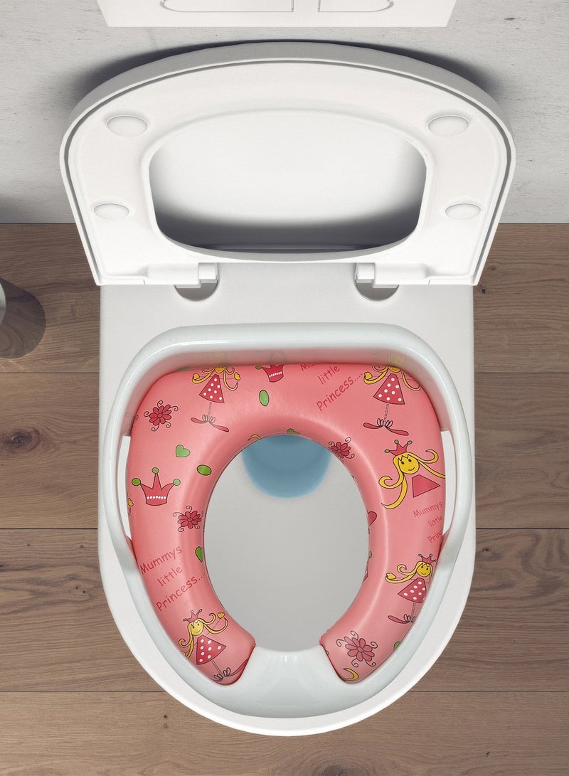 RENOVO RENOVO Portable Baby Potty Seat for Kids 1-3 Years Cushioned Potty Training Non-Slip Potty Sitting Ring with Handles Fits Round & Oval Western Toilet  - Image 2