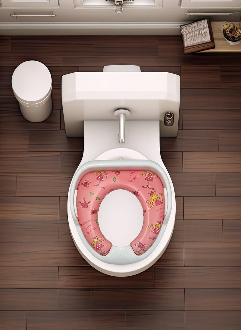 RENOVO RENOVO Portable Baby Potty Seat for Kids 1-3 Years Cushioned Potty Training Non-Slip Potty Sitting Ring with Handles Fits Round & Oval Western Toilet  - Image 4