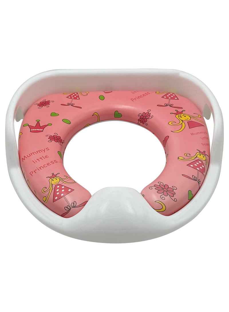 RENOVO RENOVO Portable Baby Potty Seat for Kids 1-3 Years Cushioned Potty Training Non-Slip Potty Sitting Ring with Handles Fits Round & Oval Western Toilet  - Image 5
