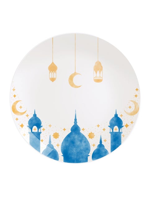 ترامونتينا حياة، طبق عشاء بورسلين مزين بموضوع رمضان قطر 25 سم