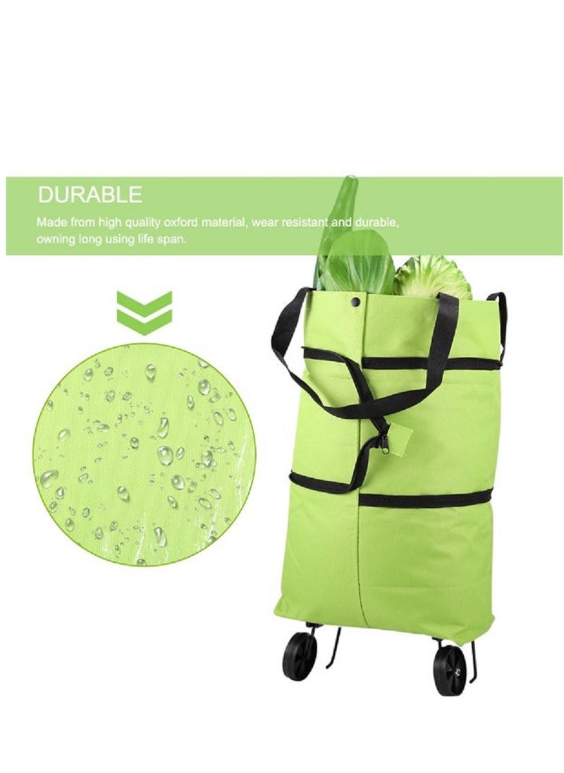 Collapsible Reusable Foldable Trolley Grocery Shopping Tote Bag