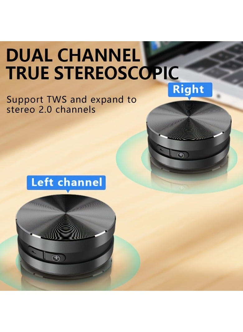 ارواق مكبر صوت محمول يعمل بالتوصيل العظمي، ستيريو صغير لاسلكي مع صوت عالي الدقة، جهير قوي، شحن USB، بطارية ليثيوم بوليمر قابلة لإعادة الشحن، للاستخدام المنزلي، في الهواء الطلق، والحفلات - Image 2