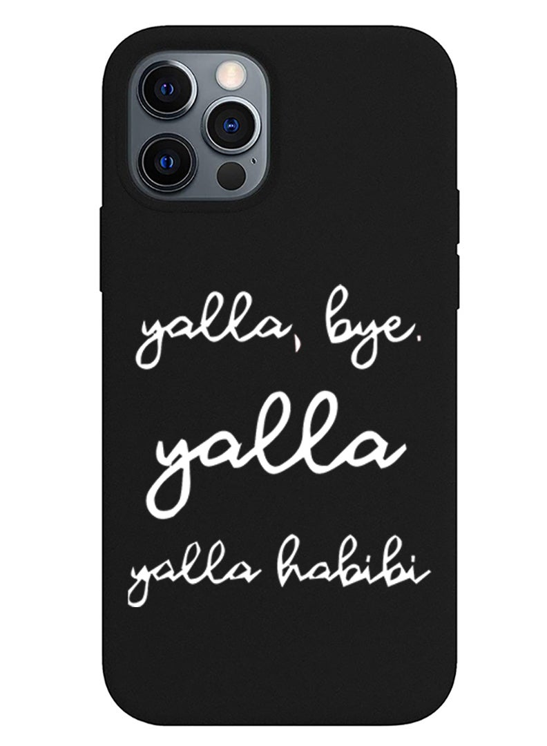 Theodor Protective Slim Fit Case Liquid Silicone Cover with Full Body Protection Anti-Scratch Shockproof Case For iPhone 12 Pro Black  - FORZA005 No prob llama  - Image 1