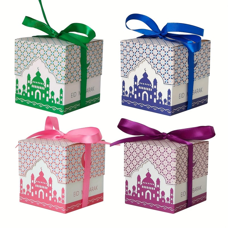 Gift For Her Him Mixed Color 12pcs Ramadan Gift Box With Ribbon For Holidays Celebration - Image 2
