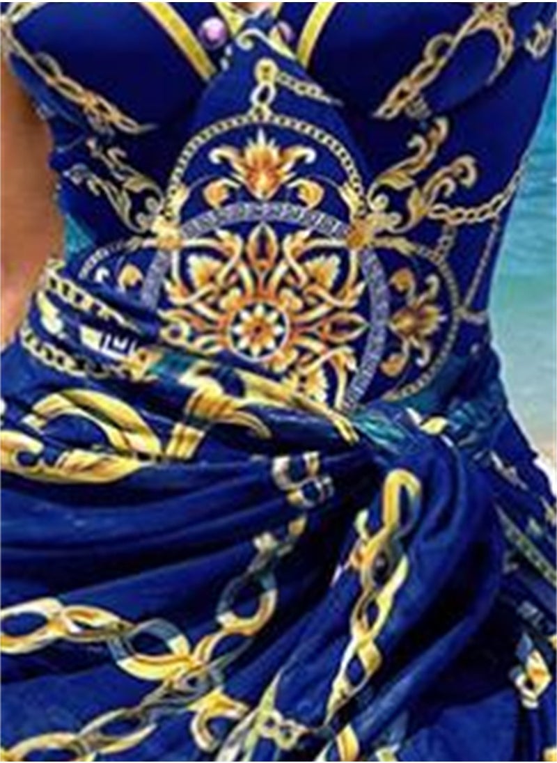 NADANBAO One-piece swimsuit women's printed cover-up beach outdoor swimsuit set - Image 2