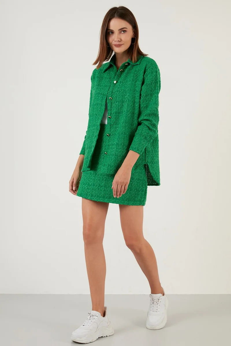 Lela Cotton Oversize Tweed Shirt Women's Shirt 42190503