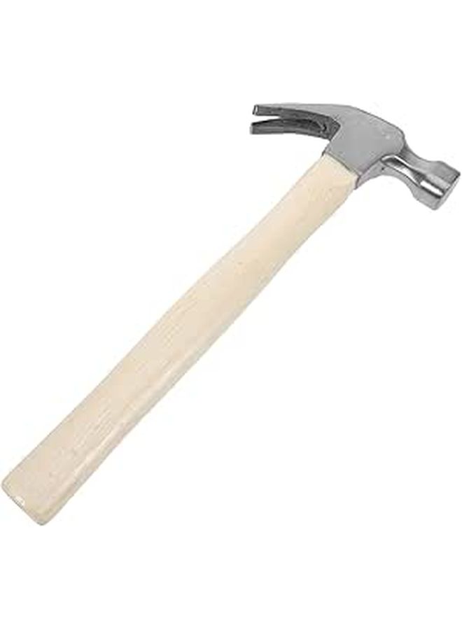 Medium Size Carpenter Claw Hammer with Non Slip Wood Handle and Steel Head for Construction DIY - Image 1