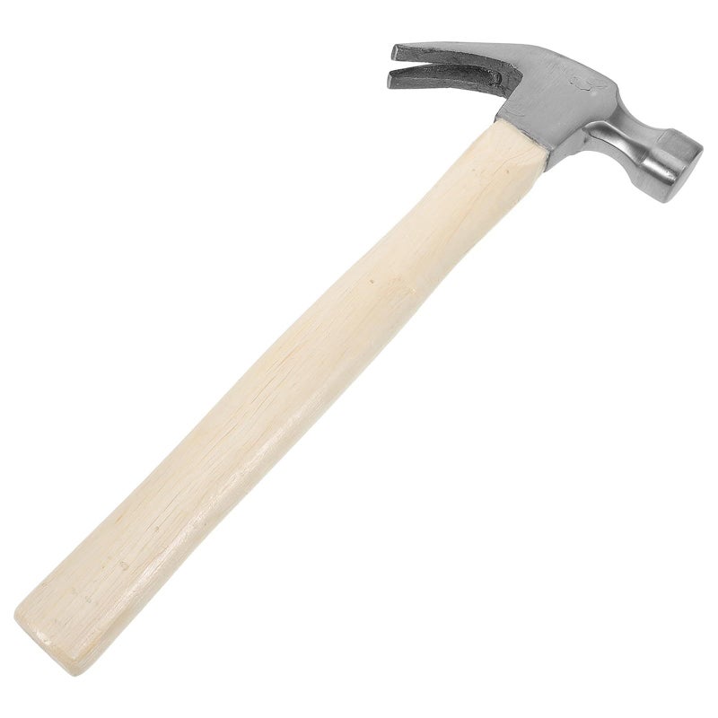 Medium Size Carpenter Claw Hammer with Non Slip Wood Handle and Steel Head for Construction DIY - Image 2