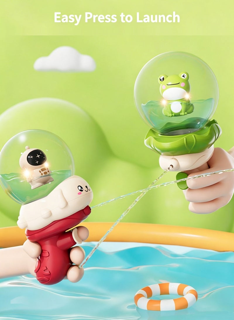 Kids Frog Water Gun Toy with LED Light, Cute Cartoon Water Blaster, 250ml High Capacity & 8 m Long Range, Toddler Squirt Gun for Summer Outdoor Pool Beach Backyard - Image 4