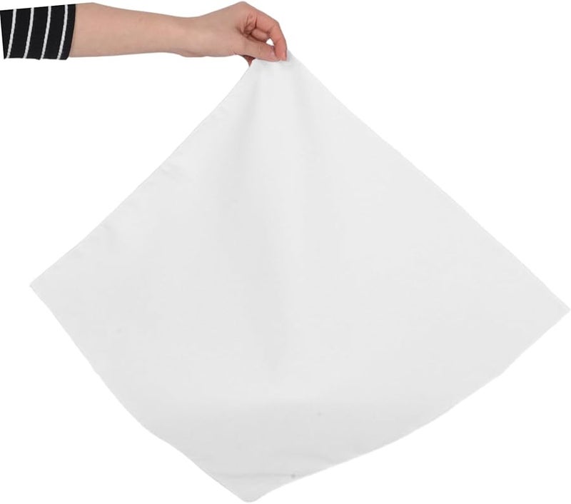 مناديل عشاء بيضاء من البوليستر مقاس 17 × 17 بوصة بحواف مهدبة قابلة للغسيل مجموعة من 4 لحفلات الزفاف وأعياد الميلاد والولائم والديكور - Image 5