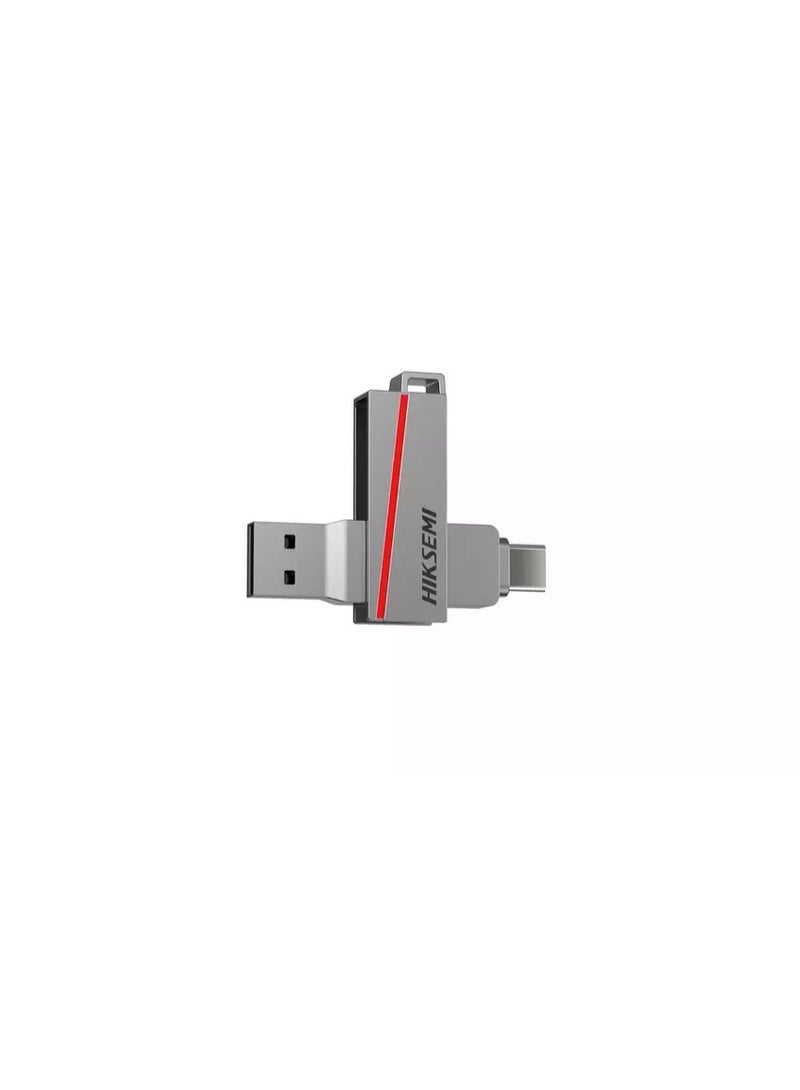 HIKSEMI 64GB DUAL SLIM Mini Size TypeC USB 32 Gray - Image 2