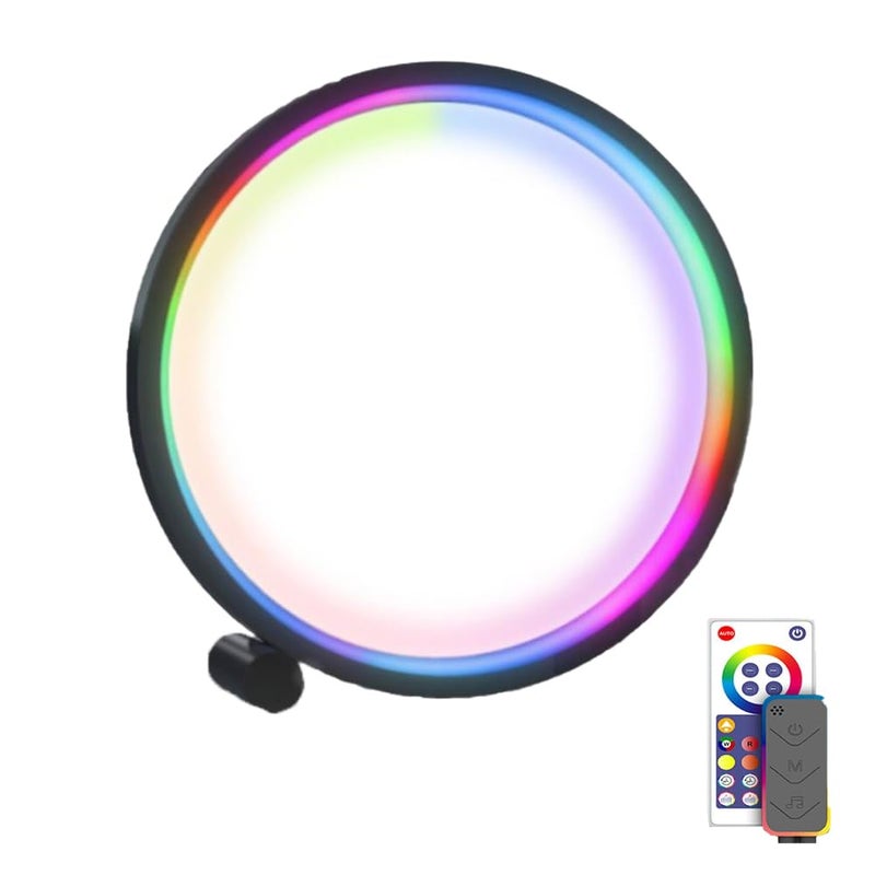 Mokshith LED Desk Lamp RGBIC Dynamic Natural Spectrum Desk Light Lighting ModesMusic Rhythm Perfect for Gaming SetupLive VideoStudyHome - Image 1
