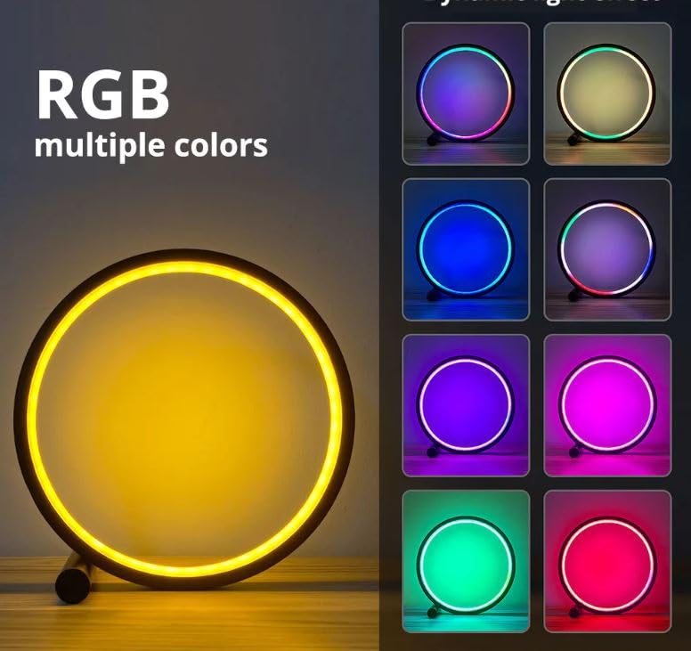 Mokshith LED Desk Lamp RGBIC Dynamic Natural Spectrum Desk Light Lighting ModesMusic Rhythm Perfect for Gaming SetupLive VideoStudyHome - Image 3