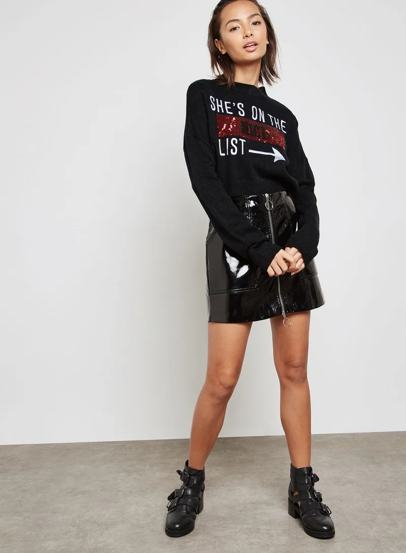 Missguided Christmas Embellished Sweater