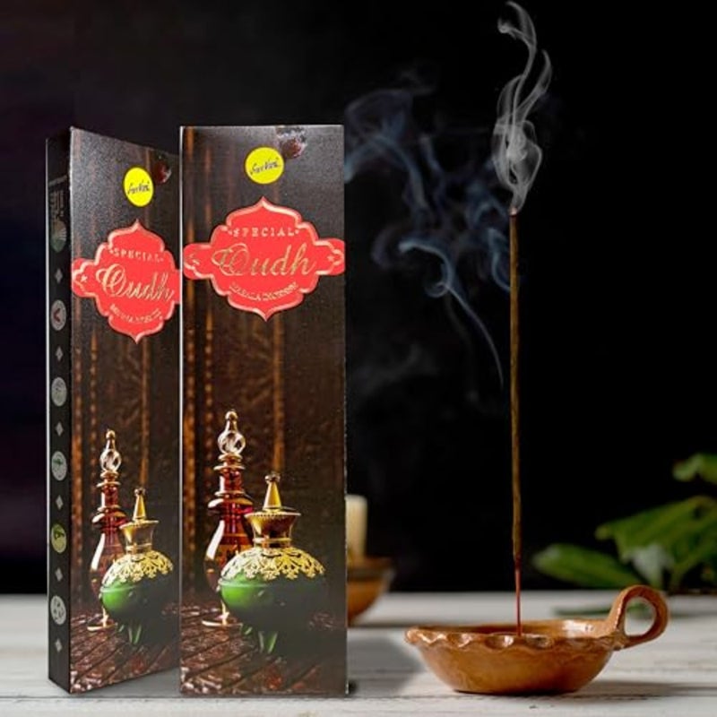 Special Oudh Incense Sticks for home and office, Cambodian oudh resin, deep amber color, long-lasting aromatic burn - Image 3