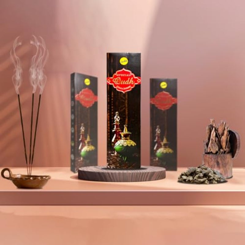Special Oudh Incense Sticks for home and office, Cambodian oudh resin, deep amber color, long-lasting aromatic burn - Image 2