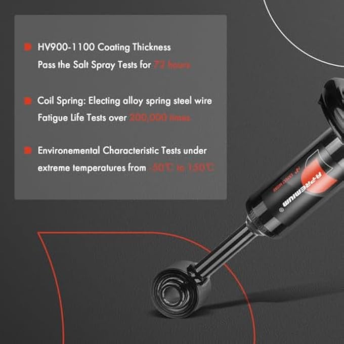 A-Premium Front And Rear Complete Struts And Coil Springs Assemblies Compatible With Toyota Tacoma 20052015 4Wd 4Pc Set - Image 5