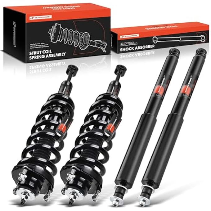 A-Premium Front And Rear Complete Struts And Coil Springs Assemblies Compatible With Toyota Tacoma 20052015 4Wd 4Pc Set - Image 1