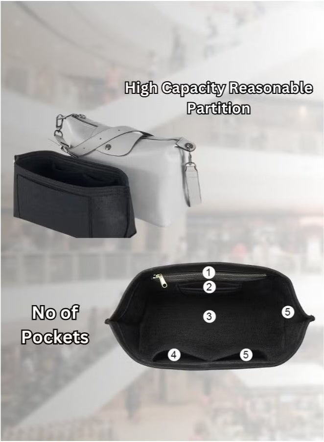 منظم حقيبة لباد ممتاز لأساسيات منظمة بشكل مثالي - منظم محفظة إدراج لحقائب اليد إدراج منظم لحمل - Image 3